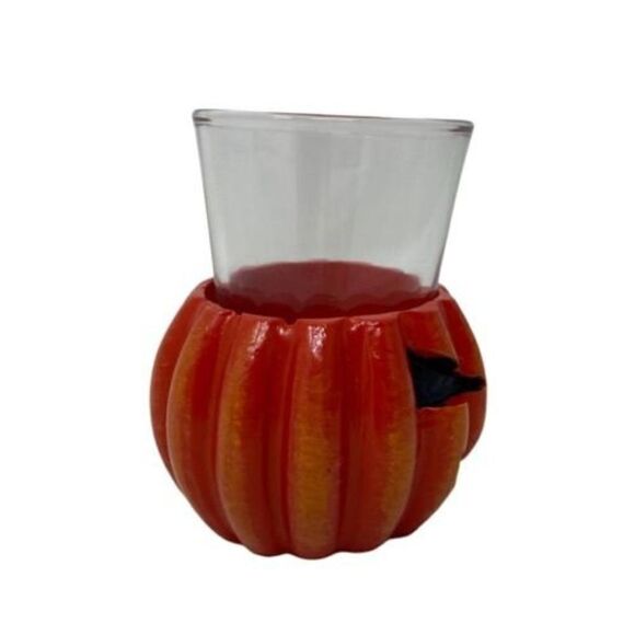 Halloween Pumpkin Jack‎ O’Lantern Shooter Shot Glass Fall 2oz Horror Bar Party - Picture 3 of 7